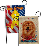 Patriotic Chow Chow - Pets Nature Vertical Impressions Decorative Flags HG120133 Made In USA