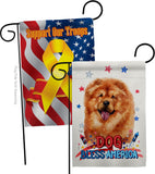 Patriotic Chow Chow - Pets Nature Vertical Impressions Decorative Flags HG120133 Made In USA