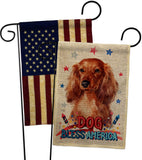 Patriotic Long Hair Dachshund - Pets Nature Vertical Impressions Decorative Flags HG120134 Made In USA