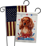 Patriotic Long Hair Dachshund - Pets Nature Vertical Impressions Decorative Flags HG120134 Made In USA