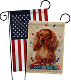 Patriotic Long Hair Dachshund - Pets Nature Vertical Impressions Decorative Flags HG120134 Made In USA