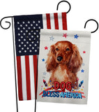 Patriotic Long Hair Dachshund - Pets Nature Vertical Impressions Decorative Flags HG120134 Made In USA