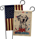 Patriotic Dalmatian - Pets Nature Vertical Impressions Decorative Flags HG120136 Made In USA