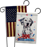 Patriotic Dalmatian - Pets Nature Vertical Impressions Decorative Flags HG120136 Made In USA