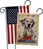 Patriotic Dalmatian - Pets Nature Vertical Impressions Decorative Flags HG120136 Made In USA