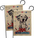 Patriotic Dalmatian - Pets Nature Vertical Impressions Decorative Flags HG120136 Made In USA