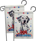 Patriotic Dalmatian - Pets Nature Vertical Impressions Decorative Flags HG120136 Made In USA