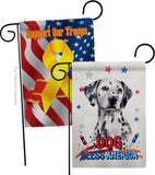 Patriotic Dalmatian - Pets Nature Vertical Impressions Decorative Flags HG120136 Made In USA