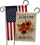 Welcome Best Friend - Pets Nature Vertical Impressions Decorative Flags HG130402 Made In USA