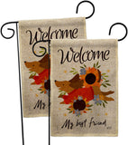 Welcome Best Friend - Pets Nature Vertical Impressions Decorative Flags HG130402 Made In USA