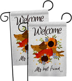 Welcome Best Friend - Pets Nature Vertical Impressions Decorative Flags HG130402 Made In USA