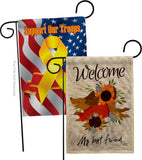 Welcome Best Friend - Pets Nature Vertical Impressions Decorative Flags HG130402 Made In USA