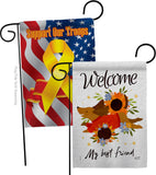 Welcome Best Friend - Pets Nature Vertical Impressions Decorative Flags HG130402 Made In USA