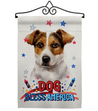 Patriotic Russell Terrier - Pets Nature Vertical Impressions Decorative Flags HG120103 Made In USA
