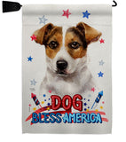 Patriotic Russell Terrier - Pets Nature Vertical Impressions Decorative Flags HG120103 Made In USA