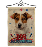 Patriotic Russell Terrier - Pets Nature Vertical Impressions Decorative Flags HG120103 Made In USA