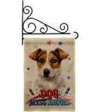 Patriotic Russell Terrier - Pets Nature Vertical Impressions Decorative Flags HG120103 Made In USA