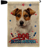 Patriotic Russell Terrier - Pets Nature Vertical Impressions Decorative Flags HG120103 Made In USA
