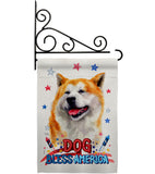 Patriotic Akita - Pets Nature Vertical Impressions Decorative Flags HG120105 Made In USA