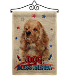 Patriotic Cocker Spaniel - Pets Nature Vertical Impressions Decorative Flags HG120107 Made In USA