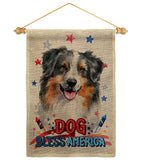 Patriotic Australian Shepherd - Pets Nature Vertical Impressions Decorative Flags HG120112 Made In USA