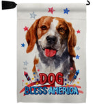 Patriotic Beagle - Pets Nature Vertical Impressions Decorative Flags HG120114 Made In USA