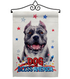 Patriotic Black Pitbull - Pets Nature Vertical Impressions Decorative Flags HG120118 Made In USA