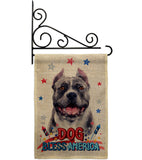 Patriotic Black Pitbull - Pets Nature Vertical Impressions Decorative Flags HG120118 Made In USA