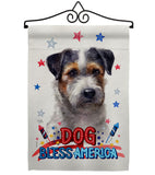 Patriotic Black Jack Russell - Pets Nature Vertical Impressions Decorative Flags HG120121 Made In USA