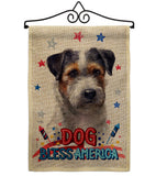 Patriotic Black Jack Russell - Pets Nature Vertical Impressions Decorative Flags HG120121 Made In USA