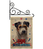 Patriotic Black Jack Russell - Pets Nature Vertical Impressions Decorative Flags HG120121 Made In USA