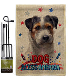 Patriotic Black Jack Russell - Pets Nature Vertical Impressions Decorative Flags HG120121 Made In USA