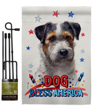 Patriotic Black Jack Russell - Pets Nature Vertical Impressions Decorative Flags HG120121 Made In USA