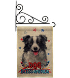 Patriotic Border Collie - Pets Nature Vertical Impressions Decorative Flags HG120122 Made In USA