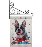 Patriotic Boston Terrier - Pets Nature Vertical Impressions Decorative Flags HG120123 Made In USA