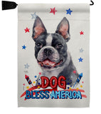 Patriotic Boston Terrier - Pets Nature Vertical Impressions Decorative Flags HG120123 Made In USA