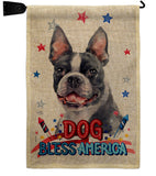 Patriotic Boston Terrier - Pets Nature Vertical Impressions Decorative Flags HG120123 Made In USA