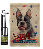 Patriotic Boston Terrier - Pets Nature Vertical Impressions Decorative Flags HG120123 Made In USA