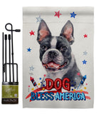 Patriotic Boston Terrier - Pets Nature Vertical Impressions Decorative Flags HG120123 Made In USA