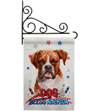 Patriotic Boxer - Pets Nature Vertical Impressions Decorative Flags HG120124 Made In USA