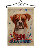 Patriotic Boxer - Pets Nature Vertical Impressions Decorative Flags HG120124 Made In USA