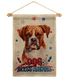 Patriotic Boxer - Pets Nature Vertical Impressions Decorative Flags HG120124 Made In USA