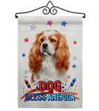 Patriotic Cavalier King Spaniel - Pets Nature Vertical Impressions Decorative Flags HG120128 Made In USA