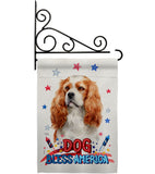 Patriotic Cavalier King Spaniel - Pets Nature Vertical Impressions Decorative Flags HG120128 Made In USA