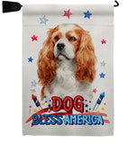 Patriotic Cavalier King Spaniel - Pets Nature Vertical Impressions Decorative Flags HG120128 Made In USA