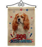 Patriotic Cavalier King Spaniel - Pets Nature Vertical Impressions Decorative Flags HG120128 Made In USA