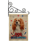 Patriotic Cavalier King Spaniel - Pets Nature Vertical Impressions Decorative Flags HG120128 Made In USA