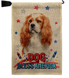 Patriotic Cavalier King Spaniel - Pets Nature Vertical Impressions Decorative Flags HG120128 Made In USA