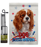 Patriotic Charles Spaniel - Pets Nature Vertical Impressions Decorative Flags HG120129 Made In USA