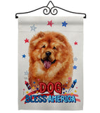 Patriotic Chow Chow - Pets Nature Vertical Impressions Decorative Flags HG120133 Made In USA